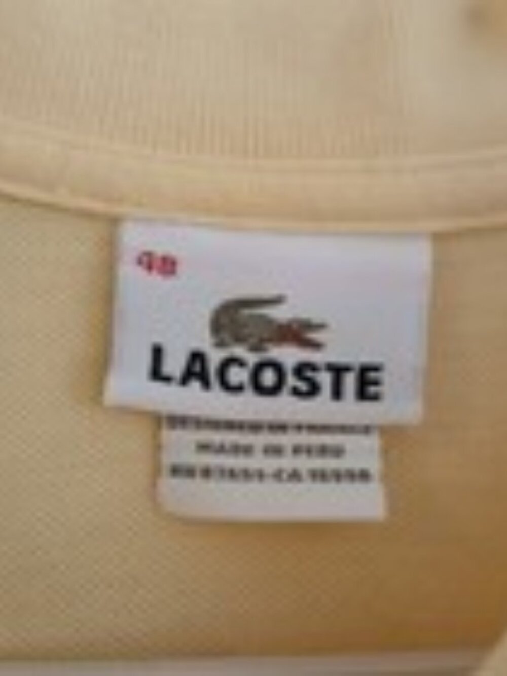 Lacoste Women's Pale Yellow Polo Shirt - Picture 2 of 4